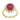 18K Ruby Diamond Halo Ring Estate Yellow Gold Size 6 ~2.59ctw