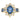 Estate Sapphire Diamond Cluster Ring 18K Yellow Gold ~3.77ctw