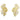 Tiffany & Co. Jean Schlumberger V-Rope Diamond Earrings 18K Yellow Gold ~1.0ctw