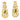 Seaman Schepps 18K Hoop Earrings Spiral Cultured Pearls Yellow Gold