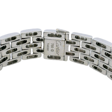 Cartier Maillon Panthere Five-Row Diamond and 18K White Gold Bracelet