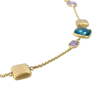 Effy Multi Station Mixed Gemstone Necklace in 14K Yellow Gold 19" length