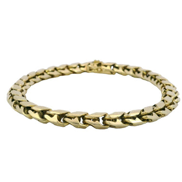 Vintage Swiss Cartier Fancy Link Bracelet in 18K Yellow Gold 7.25"