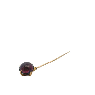 Vintage Antique Garnet Dragon Claw Stick Pin in 14K Yellow Gold