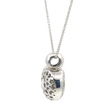 Pasquale Bruni Mother of Pearl and Diamond Puffy Heart Pendant in 18K White Gold