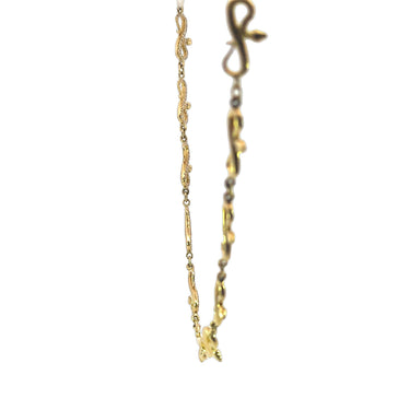 Modern Snake Bow Link Diamond Necklace in 18K Gold ~4.5ctw Diamonds