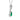 Modern Pear Shaped Emerald and Diamond Drop Pendant Necklace in 18K White Gold