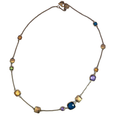 Effy Multi Station Mixed Gemstone Necklace in 14K Yellow Gold 19" length