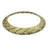 Buccellati Fiammato Herringbone Choker Necklace made in Tricolor 18K Woven Gold