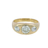 Vintage Three Stone Diamond Gypsy Ring 14K Yellow Gold ~1.15 Carats Total Sz 8.5