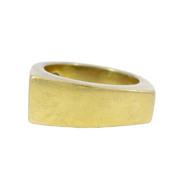 Vintage Heavy George Jensen Modernist 18K Yellow Gold Bar Ring