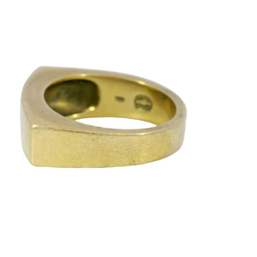 Vintage Heavy George Jensen Modernist 18K Yellow Gold Bar Ring