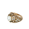 Victorian Diamond Engagement Ring 1.26ctw Rose Cut Diamonds Yellow Gold Sz 6