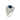 Art Deco Sapphire Diamond Double Halo Ring 14k Platinum ~2.11ctw