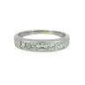 Art Deco Diamond Band Half Eternity Stacker Palladium ~1.22ctw