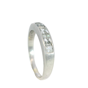 Art Deco Diamond Band Half Eternity Stacker Palladium ~1.22ctw