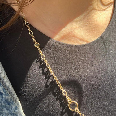 Modern 18 Karat John Hardy Bamboo Collection Citrine Station Necklace