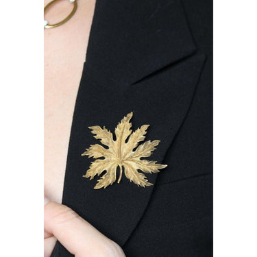 Buccellati 18K Leaf Brooch Vintage Yellow Gold