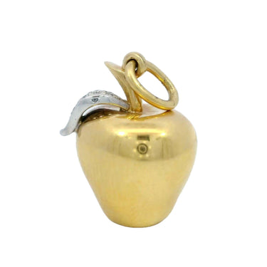 Tiffany & Co. Diamond Apple Charm Pendant in 18 Karat Yellow Gold