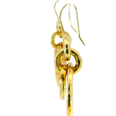 IPPOLITA Puffy Hammered Jet Set Earrings in 18K Yellow Gold