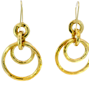 IPPOLITA Puffy Hammered Jet Set Earrings in 18K Yellow Gold