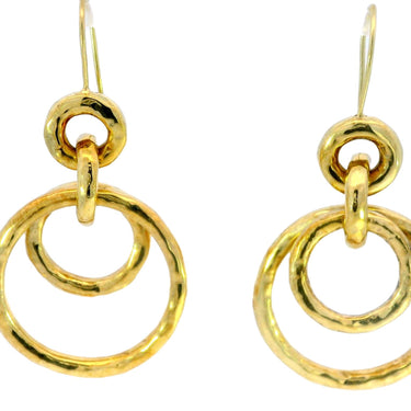 IPPOLITA Puffy Hammered Jet Set Earrings in 18K Yellow Gold