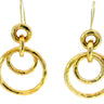 IPPOLITA Puffy Hammered Jet Set Earrings in 18K Yellow Gold