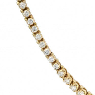 Vintage Estate Graduated Riviera Necklace with 12ctw Diamonds in 14K Yellow Gold