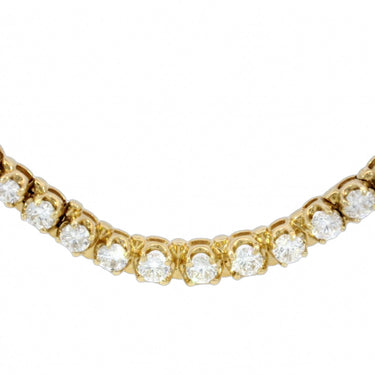 Vintage Estate Graduated Riviera Necklace with 12ctw Diamonds in 14K Yellow Gold