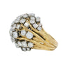 Vintage David Webb Bombe Diamond Cluster Ring in 18K and Platinum ~8ctw Diamonds