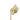 Art Nouveau Plique A jour Dragon Stick pin in 14K Yellow Gold