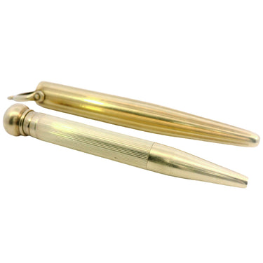 Vintage Cartier Extendable Pencil Pendant in 14K Yellow Gold