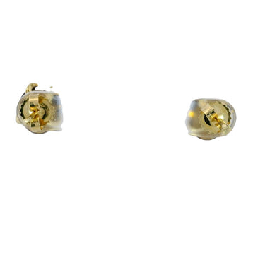 John Hardy Bamboo Stud Earrings Orange Gemstone 18k Yellow Gold