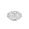 Ascher Cut Diamond Cluster Ring in Platinum ~2.79ctw Art Deco Style Size 6.25