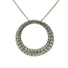John Hardy Sterling Silver Classic Chain Large Round Circle Pendant Necklace