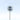 French Art Deco Stickpin Blue Sapphire Diamond 18K White Gold