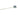 French Art Deco Stickpin Blue Sapphire Diamond 18K White Gold