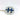 French Art Deco Stickpin Blue Sapphire Diamond 18K White Gold