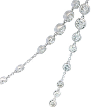 Diamond by the Yard Necklace Modern 18K White Gold ~27.69ctw Diamonds 32" Length