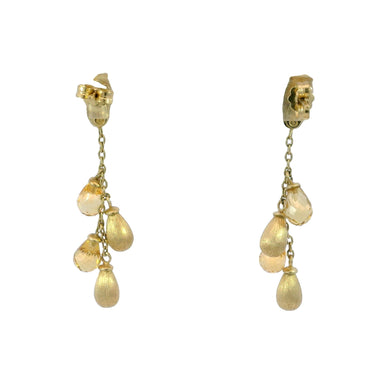 Marco Bicego Citrine Siviglia Single Strand Dangle Earrings 14k Yellow Gold