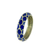 Vintage Tiffany & Co. Blue Enamel 18k Yellow Gold Band Ring Size 5.25