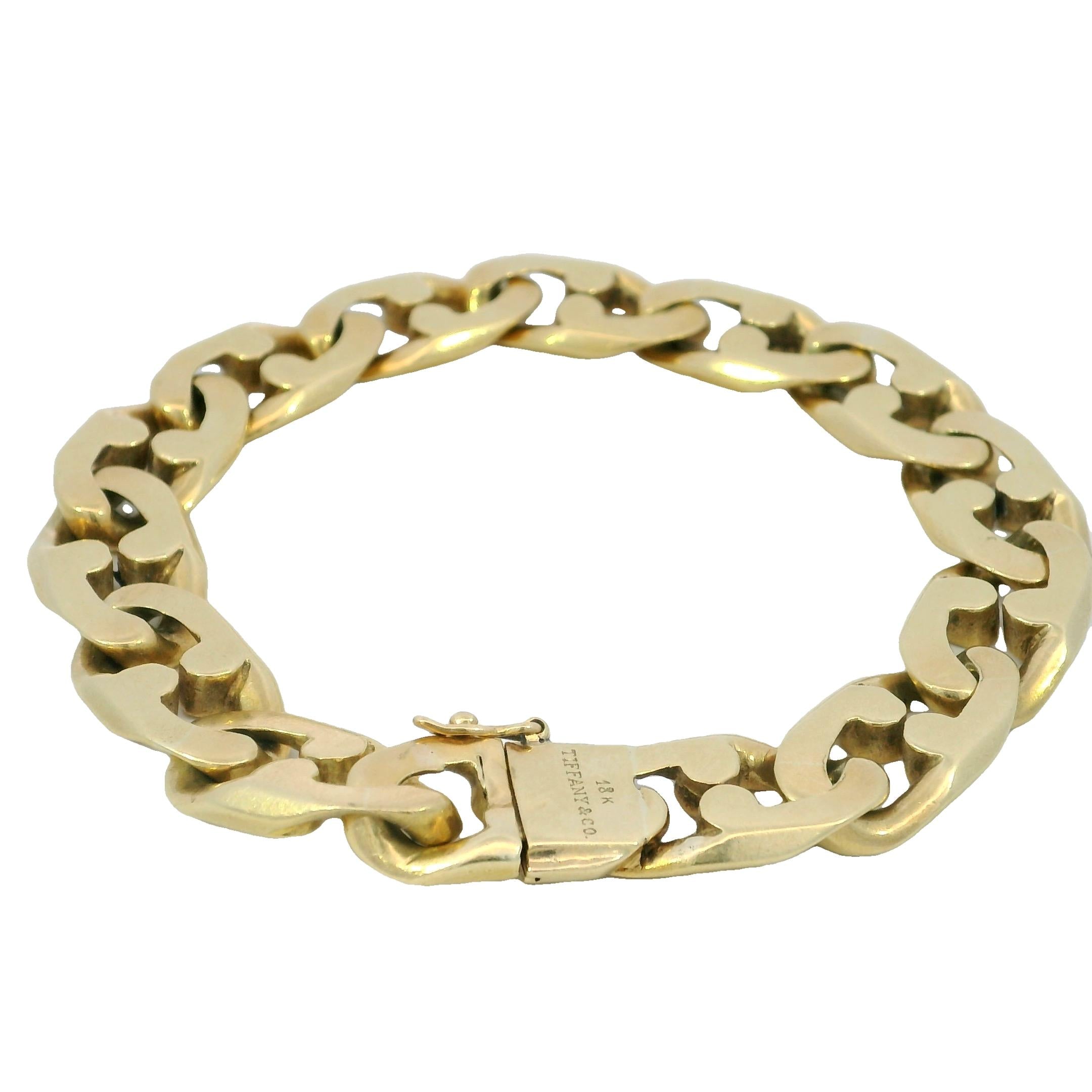 Tiffany & Co. 18K Puzzle Knot Link Bracelet Yellow Gold Size 7.5