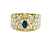 Van Cleef & Arpels Butterfly Sapphire Diamond Ring 18K Yellow Gold