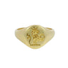 Griffin Signet Ring 18K Yellow Gold Size 9 Victorian Style