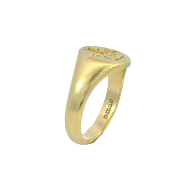 Griffin Signet Ring 18K Yellow Gold Size 9 Victorian Style