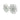 Modern Diamond Flower Earrings 18K White Gold Post Back Studs