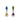 Bulgari Multi-Gem Allegra Earrings 18K White Gold Clip Ons