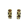Roberto Coin Enamel Giraffe Hoop Clip Earrings 18K Yellow Gold