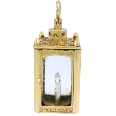 Vintage Diamond Lantern Pendant 14K Yellow Gold