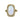 Victorian Opal Diamond Halo Cluster Ring 18K Yellow Gold ~3.82ctw